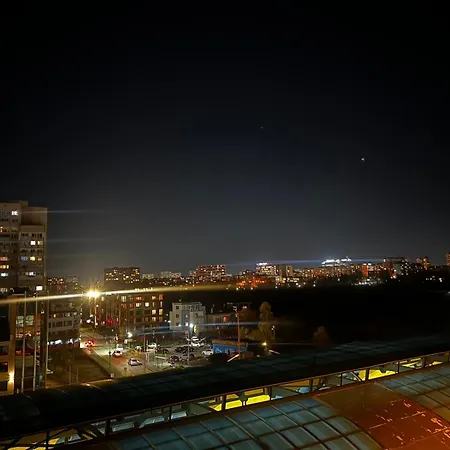 Urban Glow Near Metro Station